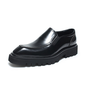 S0068X Nuevos Zapatos Oxford de Hombre de Cuero Genuino Bordado, Ligeros, Formales, Sin Cordones, con Punta de Acero, Estilo Camuflaje, para Otoño - Product Image 1