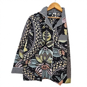 Ensemble de pyjama pour homme à manches longues à imprimé floral, 100% coton tricoté, vêtements de nuit décontractés, saison automne, doux, lavable en machine, cadeau pour elle - Product Image 4
