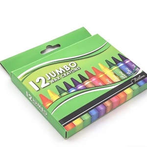2026 Most Popular Durable Long-Lasting 12PCS Color Jumbo Wax Crayons in Bulk for Fun Kids <b>Drawing</b> Crayons - Product Image 1