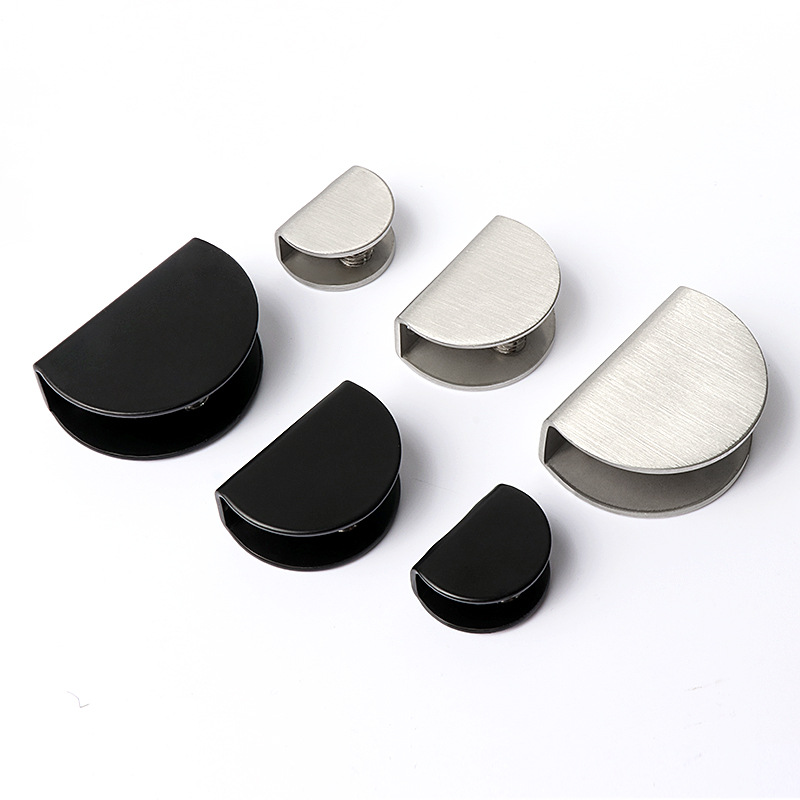Soporte De Vidrio Redondo Curvo De Acero Inoxidable (4 Piezas) – Para Vidrios De 6-8 Mm