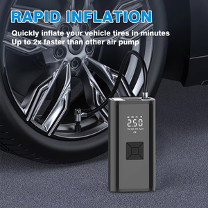 Compresor de Aire Portátil de 12V CC, Inflador de Neumáticos de Auto de 150 PSI, Luz LED, Mini Pantalla Digital, Bomba de Aire Inalámbrica de Plástico - Product Image 6