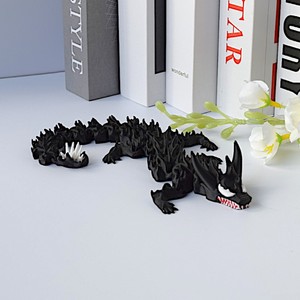 Vashine imprimé en 3D PLA venin Dragon jouets colorés dessin animé drôle créatif 30cm Dragon impression 3D figurine animaux jouets - Product Image 5