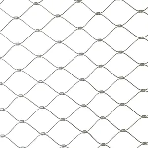 Flexible Stainless Steel Wire Rope Mesh Fence Netting Zoo Aviary Netting For Zoo