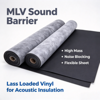 Feuille de barrière acoustique en vinyle massif WANER MLV - Prête à l'emploi à base d'eau, flexible, réduction du bruit pour les murs/sols/plafonds des pièces