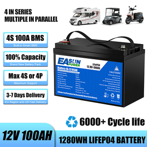 Easun 12.8V 100Ah LFP 电池组 12V 12.8V 100Ah Lifepo4 电池组带 BMS - Product Image 3