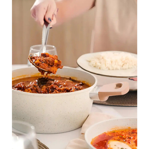 High Quality Ceramic Coated <b>Pot</b> Pan Silicone Glass Lids Soft Touch Handle Non Stick 5 Piece Forged Aluminium Cookware <b>Set</b> - Product Image 5