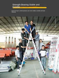 บันไดพับอุตสาหกรรมแบบเฮอร์ริงโบน อลูมิเนียมอัลลอยด์หนาพิเศษ เชื่อมต่อแบบพับได้ 5 ขั้น รับน้ำหนักได้ 150 กก. เหมาะสำหรับบ้านพักอาศัย - Product Image 5