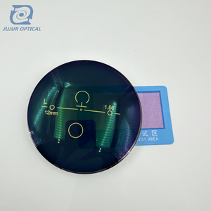 Lentilles optiques vierges progressives bifocales bifocales <span class=keywords><strong>semi</strong></span>-finies bleues photochromiques rapides coupe 1.56 lentille HMC à revêtement vert - Product Image 5