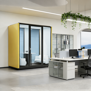 บูธเก็บเสียง ห้องโทรศัพท์เก็บเสียง ห้องบันทึกเสียงแบบพก<span class=keywords><strong>พา</strong></span> บ้านสำเร็จรูปขนาดเล็ก ห้องประชุมสำเร็จรูป - Product Image 3