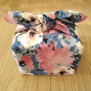 Furoshiki di cotone organico <span class=keywords><strong>giapponese</strong></span> <span class=keywords><strong>Bandana</strong></span> quadrata stampata Logo personalizzato alla moda di vendita caldo della fabbrica - Product Image 4