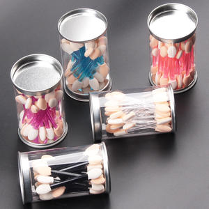 25 pièces/ensemble brosse à ombre à paupières éponge jetable à <span class=keywords><strong>Double</strong></span> tête ovale vente en gros outil d'applicateur d'ombre à paupières bon marché - Product Image 2