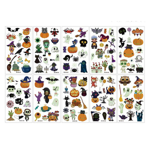 Tatuajes Temporales de Papel con Forma de Estrella Luminosa para Niños, Resistentes al Agua, Multicolores, para Halloween - Product Image 3