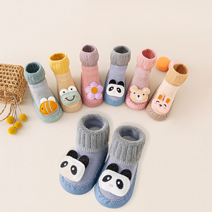 Automne hiver bébé filles chaussettes nouveau-né nœud papillon chaussettes infantile bébé anti-dérapant doux coton sol semelle souple bébé garçon chaussures - Product Image 2