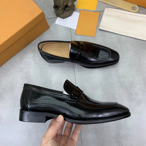 Zapatos de hombre de primavera sin cordones de cuero de primera calidad elegante Oficina/boda/fiesta artesanía de primera calidad clásico atemporal - Product Image 1