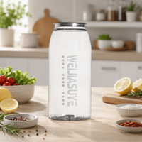 Vente en gros de canettes de boissons jetables en PET de 500 ml avec ouverture facile pour bière, jus, boissons gazeuses, eau minérale, soda