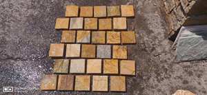 2021 popolare lastra di <span class=keywords><strong>pietra</strong></span> spessa in <span class=keywords><strong>pietra</strong></span> con rivestimento in <span class=keywords><strong>pietra</strong></span> di forma quadrata di colore giallo - Product Image 6