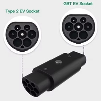 Adaptateur 32A Type 2 vers GB/T avec verrouillage, mâle Type 2 vers GB/T pour recharge de véhicules électriques, norme européenne vers norme chinoise