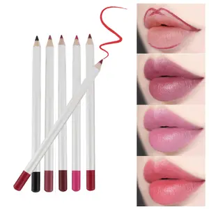 24 Color Vegan Long Lasting Waterproof Brown Nude Eyebrow Pencil Private Label Lip Liner Custom Logo Lipliner