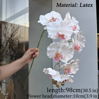 Fleurs artificielles en gros, orchidée à 9 têtes, toucher réel, Phalaenopsis imprimée en 3D, fleurs Amabili, décorations pour la maison