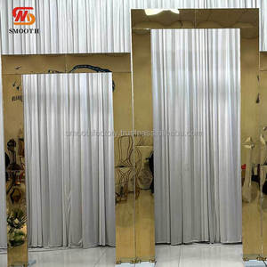 Customized Stainless Steel Wedding Arch with Gold <b>Backdrop</b> <b>Stand</b> SMOOTH Mirror Metal Square Shape for Wedding Stage - Product Image 3