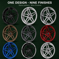 Jantes forgées 3 pièces 5 branches rouge-noir 20x10 5x114.3 6061 T6 sur mesure à déport profond pour Infiniti, livraison directe usine OEM, vente chaude