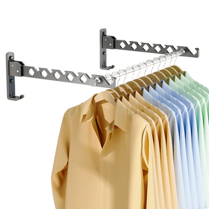Organizer in alluminio dorato multifunzionale stendibiancheria pieghevole stendibiancheria Set <span class=keywords><strong>appendiabiti</strong></span> per vestiti - Product Image 3