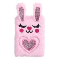 Cuaderno de Felpa para Niña, Cuaderno de Gato Conejo Zorro, Colgante Kawaii, Cuaderno de Gatos Peludos, Planificador Diario, Libro, Bloc de Notas, Papelería