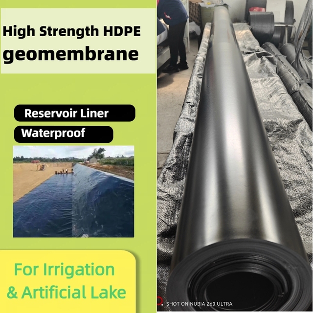 High Strength HDPE Geomembrane Reservoir Liner - UV Protected Waterproof Membrane for Irrigation & Artificial Lake