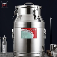 Vente en gros d'usine - Contenant de stockage de lait en acier inoxydable 304 avec couvercle hermétique, baril de transport alimentaire pour lait, vin, huile