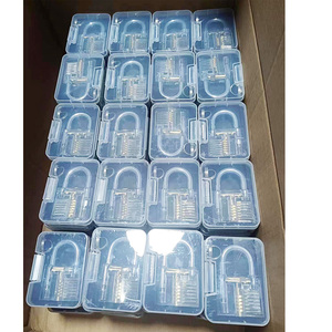 Trong Suốt Một Từ Ổ Khóa Khóa Chọn Công Cụ Thiết Lập Chọn Thực Hành Kit Key Vắt Pad Khóa Chọn Thợ Khóa Công Cụ - Product Image 1