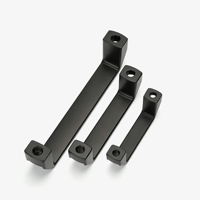 Poignée de meuble industrielle LIDA LS522 en PVC noir mat de 120 mm pour portes et armoires