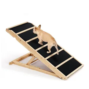 Регулируемый пандус для собак, складная лестница для домашних животных с нескользящей поверхностью, деревянная Нескользящая лестница для собак
