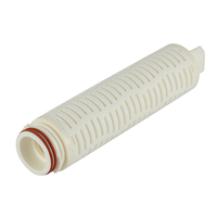 Cartouche filtrante à air plissée en PTFE hydrophobe de 0,22 micron pour la ventilation des cuves de fermentation et la filtration des gaz comprimés