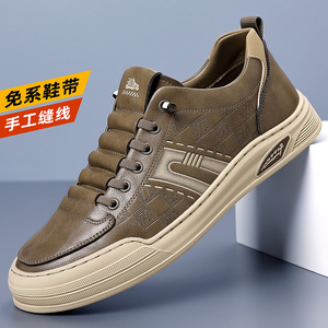 Men's shoes - 2026 spring new trendy versatile retro one-piece slip-on casual sports shoes - Product Image 3