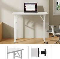 Table pliante rectangulaire en métal de haute qualité, design moderne, 80*40CM, portable, pour la maison, le bureau, l'appartement, les mariages, les réunions