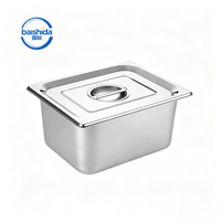 Bac Gastronorm GN Professionnel en Acier Inoxydable Empilable, Grande Capacité, Design Moderne, Qualité Alimentaire, avec Couvercle, pour Cuisine Commerciale