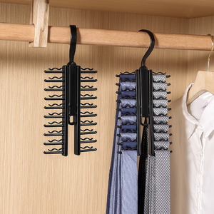 حامل ربطات العنق الدوار 360 درجة لتوفير المساحة للرجال، رف تعليق الربطات للخزانة، منظم تخزين للربطات والأحزمة - Product Image 5