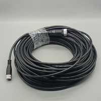 Cable M12 sobremoldeado de 5 pines, código A, hembra recta a conector hembra M12 cableable en campo, longitud de cable personalizable