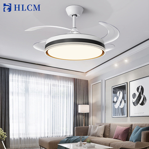 Kipas langit-langit LED, kontrol jarak jauh pintar ruang tamu Modern, konversi frekuensi 6 kecepatan angin 3 warna - Product Image 6