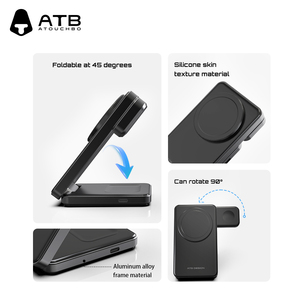 ATB <span class=keywords><strong>mini</strong></span> prodotti smart caricabatterie wireless pieghevole come portafoglio 3 in 1 caricatore senza fili per iPhone 16 per Apple Watch per <span class=keywords><strong>AirPods</strong></span> - Product Image 2