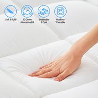 White Plüsch Matratze Topper Anpassen Deep Pocket Down Alternative Soft Support Komfort Bett Matratze Pad