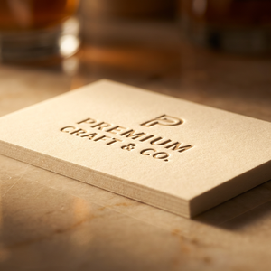 Cartes de visite personnalisées en typographie, cartes épaisses couleur crème, élégantes, avec lettrage en serif, gaufrage de luxe, pour l'immobilier, OEM, impression recto-verso - Product Image 3