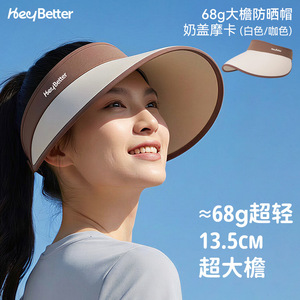 HeyBetter-gorra con visera ancha para mujer, sombrero con visera de 68g, ligero, transpirable, protección solar para exteriores, primavera y verano - Product Image 4