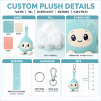 Jouet en peluche personnalisé OEM ODM, animal en peluche, mascotte, porte-clés Dewdrop Serum Buddy, cadeau promotionnel pour les soins de beauté et les entreprises