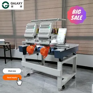 2023 High Speed Industrial Two heads Multi Needles Cap Computerized Embroidery Machine with bead/sequin/cording device