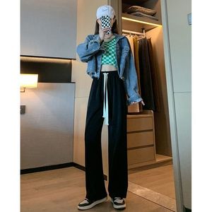 <span class=keywords><strong>Pantaloni</strong></span> larghi a vita alta da <span class=keywords><strong>donna</strong></span> 2022 larghi e lacci Casual larghi e lacci larghi e caldi con <span class=keywords><strong>velluto</strong></span> - Product Image 5