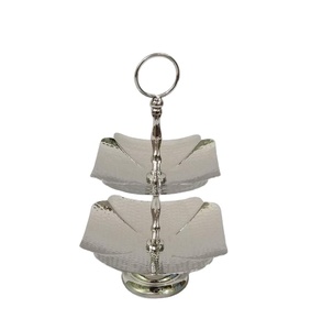 Soporte de pastel de lujo de Metal creativo Soporte de pastel de diseñador de 2 niveles para soporte de postre de fiesta Cantidad hecha a mano Precio al por mayor - Product Image 6