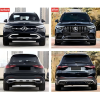 Cocok untuk Benz GLC X253 24-25 GLC43 AMG Kit Pelindung Bumper Depan/Belakang Replika 1:1 Suku Cadang Asli Sensor Parkir Baut-Pasang