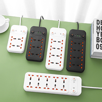 Multiprise portable DENIXI durable et de haute qualité avec interrupteur double commande, 8 prises CA et 2 ports USB Type-C