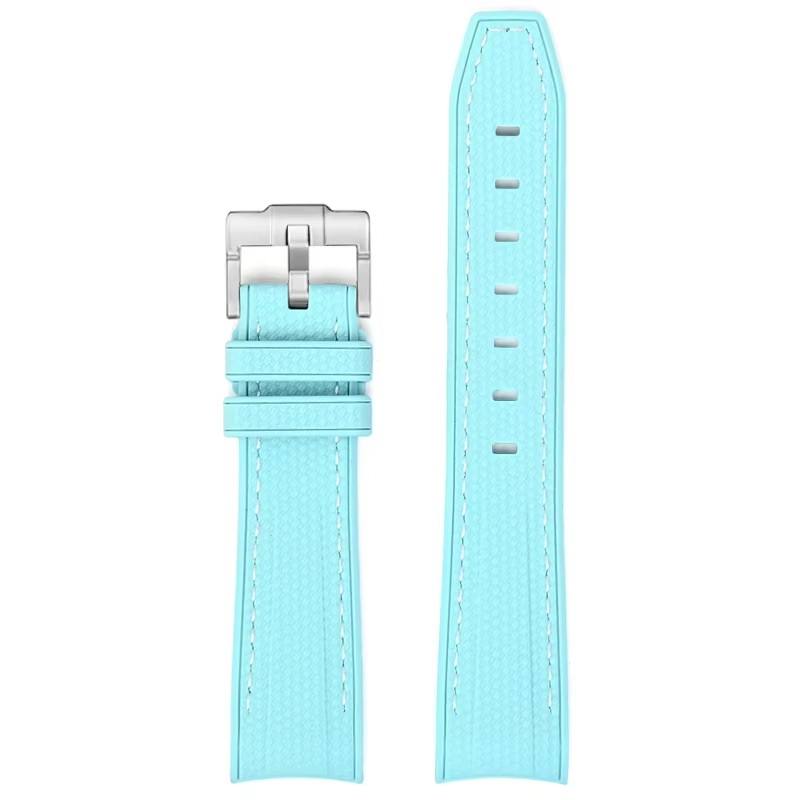 bleu ciel + ligne blanche